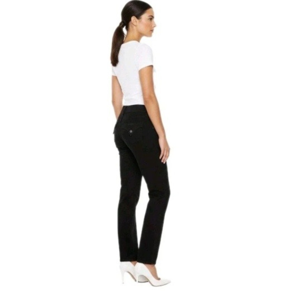 Hudson Los Angeles Womens Straight Leg Flap Pocket Jeans Black Size 8